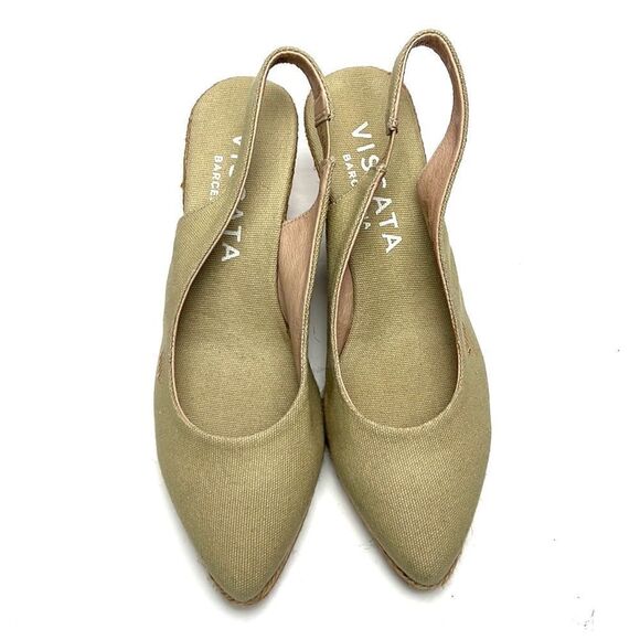 NWOB VISCATA  Barcelona Canvas Sandal Wedged Canvas Espadrilles sz 38 US 6,5 - 7 - Picture 2 of 16